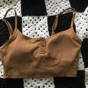 Aerie brown bathing suit top.